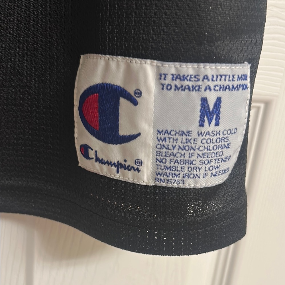 Champion Black White Athletic Tank Top Polyester Size Medium - Picture 2 of 8